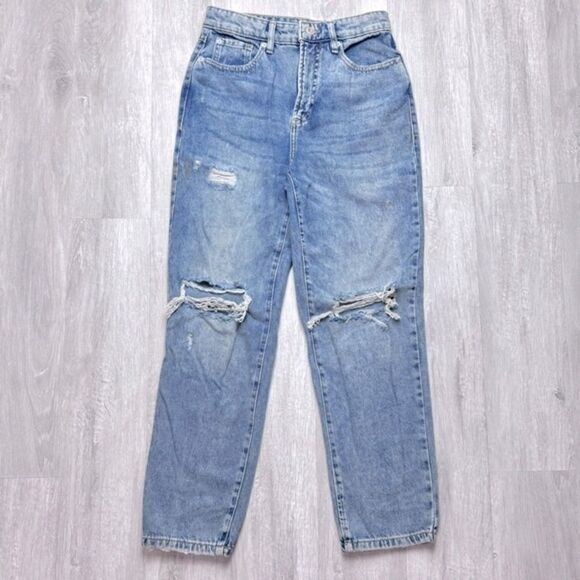 High Waist Distressed Mom Jeans 4/27 - Picture 1 of 3